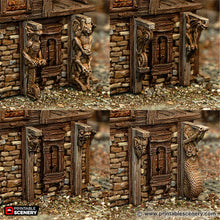 Load image into Gallery viewer, Corbels - Cities of Ramshackle and Ruin - Printable Scenery - Terrain, Wargaming, D&amp;D, DnD 28mm 32mm 40mm 54mm