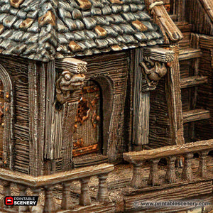 Corbels - Cities of Ramshackle and Ruin - Printable Scenery - Terrain, Wargaming, D&D, DnD 28mm 32mm 40mm 54mm