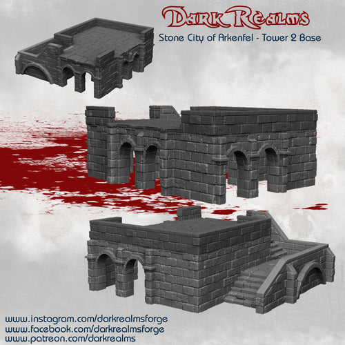 Stone City Tower Base - Arkenfel - Dark Realms Terrain Wargaming D&D DnD