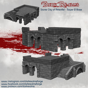 Stone City Tower Base - Arkenfel - Dark Realms Terrain Wargaming D&D DnD