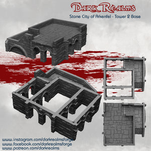 Stone City Tower Base - Arkenfel - Dark Realms Terrain Wargaming D&D DnD