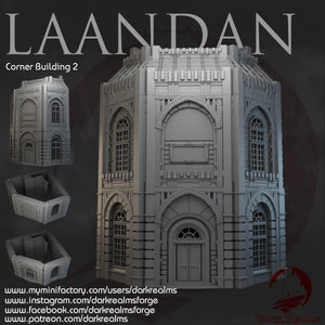 Corner Building 2 - Laandan - Dark Realms Terrain Wargaming D&D DnD