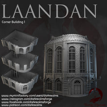 Load image into Gallery viewer, Corner Building 1 - Laandan - Dark Realms Terrain Wargaming D&amp;D DnD