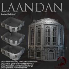 Load image into Gallery viewer, Corner Building 1 - Laandan - Dark Realms Terrain Wargaming D&amp;D DnD
