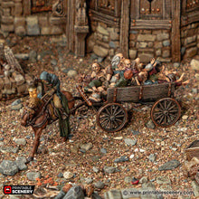 Load image into Gallery viewer, Horse and Cart - Cities of Ramshackle and Ruin - Printable Scenery Terrain Wargaming D&amp;D DnD 28mm 32mm 40mm 54mm