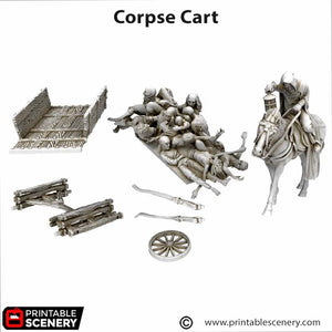 Horse and Cart - Cities of Ramshackle and Ruin - Printable Scenery Terrain Wargaming D&D DnD 28mm 32mm 40mm 54mm