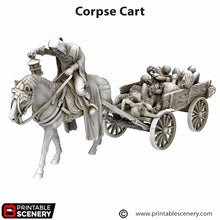 Load image into Gallery viewer, Horse and Cart - Cities of Ramshackle and Ruin - Printable Scenery Terrain Wargaming D&amp;D DnD 28mm 32mm 40mm 54mm