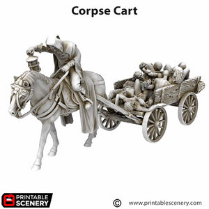 Horse and Cart - Cities of Ramshackle and Ruin - Printable Scenery Terrain Wargaming D&D DnD 28mm 32mm 40mm 54mm