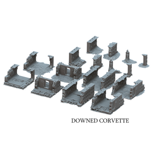 Downed Corvette - A Distant Outpost - Multiverse - Terrain Wargaming D&D DnD