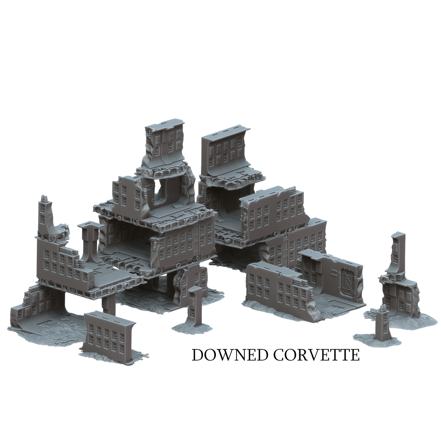 Downed Corvette - A Distant Outpost - Multiverse - Terrain Wargaming D&D DnD