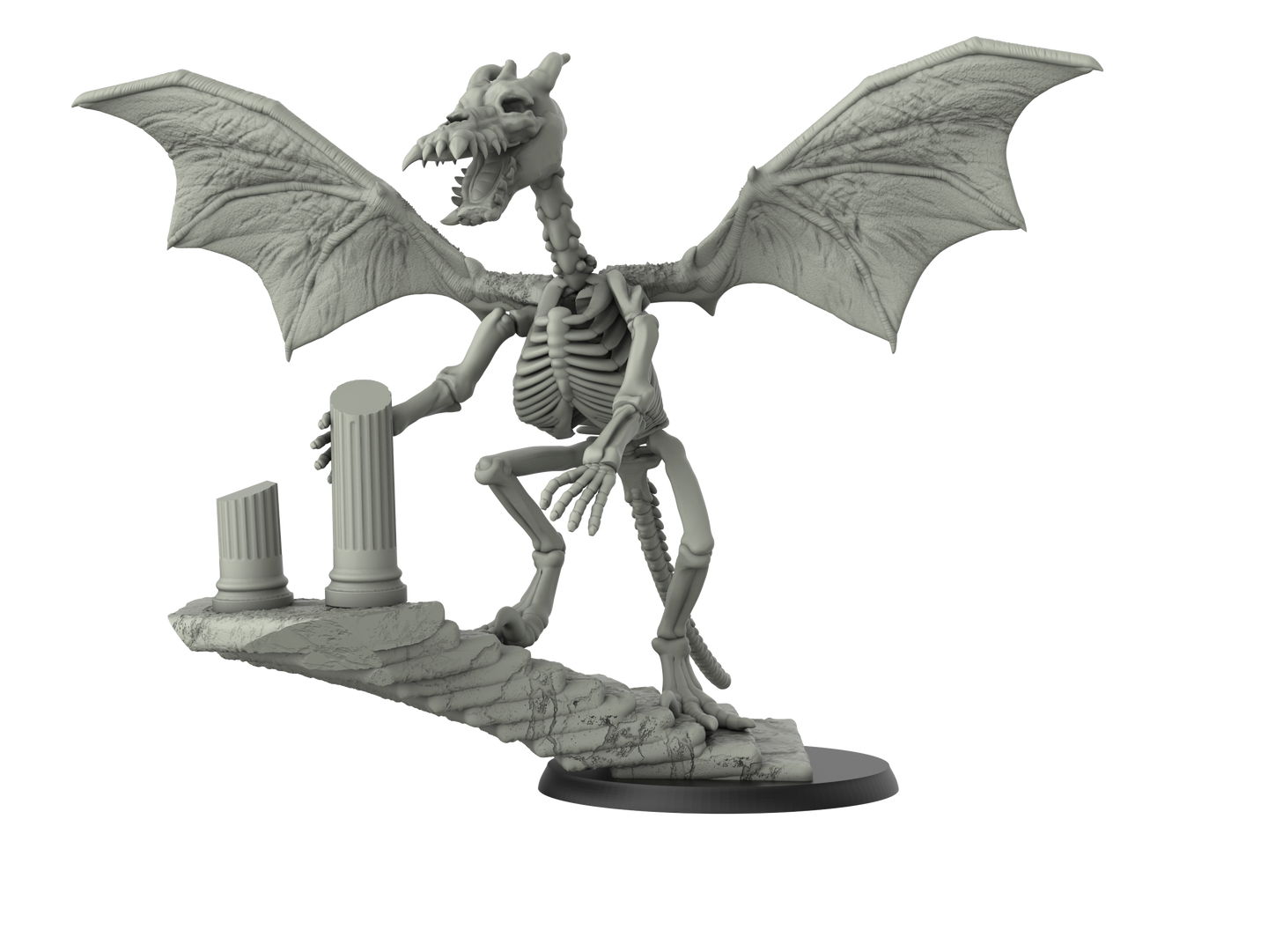 Skeleton Dragon - Fantastic Creatures Set - 3D IP Studios - Terrain Wargaming D&D DnD 28mm 32mm 40mm 54mm 75mm