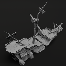 Load image into Gallery viewer, Pirate Wreck - Pirates vs Sailors Nightmare at Sea - Tabletop Terrain - Terrain Wargaming D&amp;D DnD