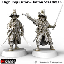 Load image into Gallery viewer, Dalton Steadman High Inquisitor - Cities of Ramshackle and Ruin - Printable Scenery - Terrain, Wargaming, D&amp;D, DnD 28mm 32mm 40mm 54mm