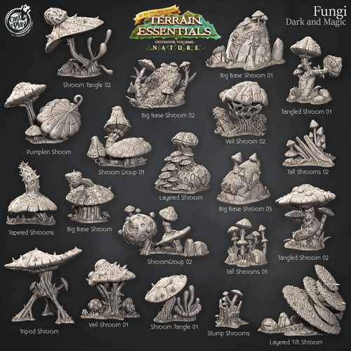 Dark And Magic Fungi - Ancient Woodlands - CastNPlay Wargaming D&D DnD