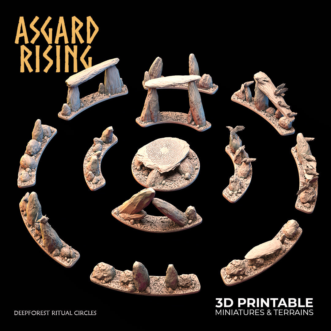 Deep Forest Ritual Circles (Large) - Asgard Rising - Wargaming D&D DnD