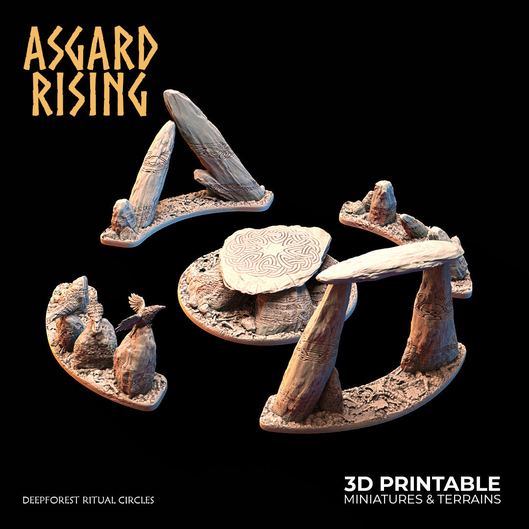Deep Forest Ritual Circles (Small) - Asgard Rising - Wargaming D&D DnD ...