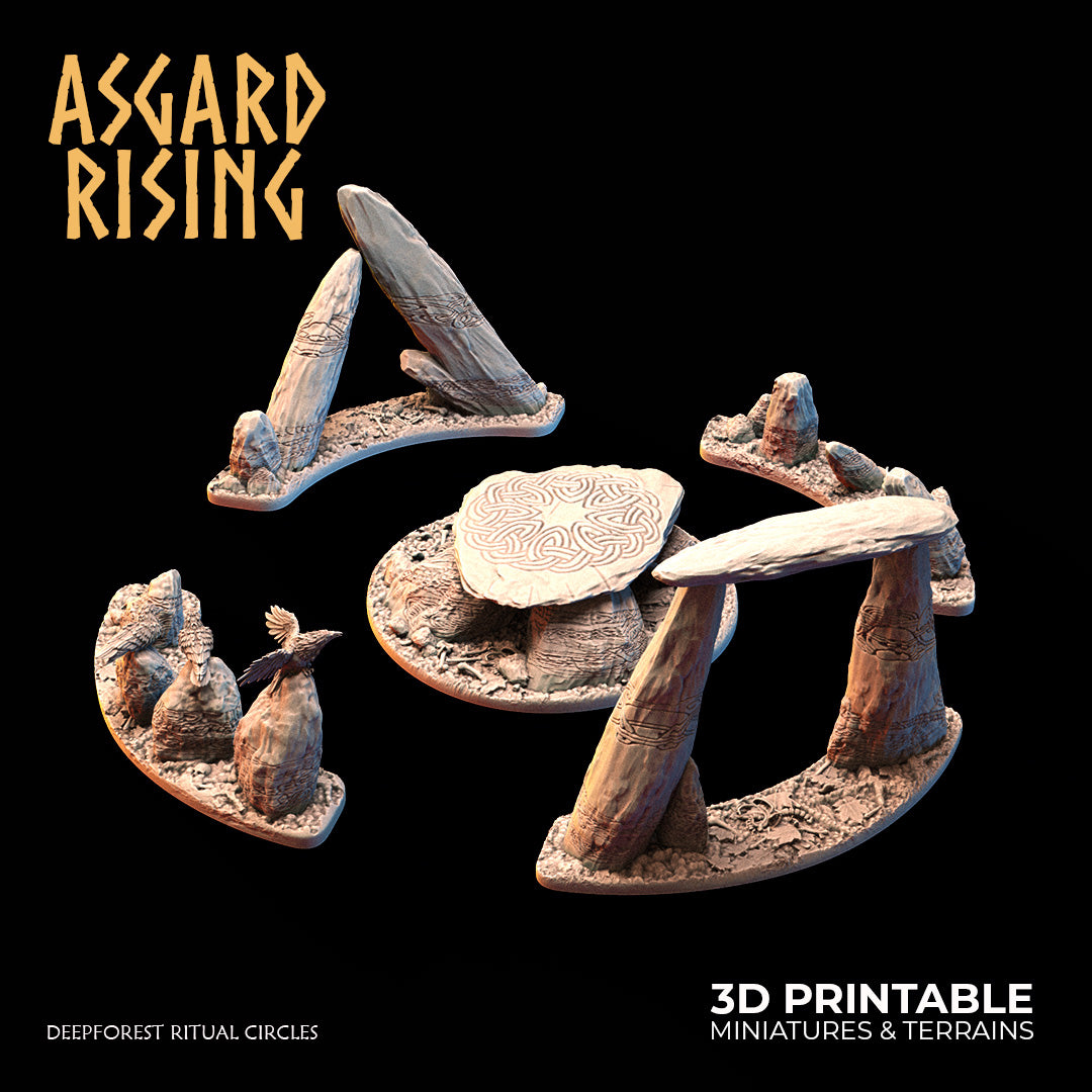 Deep Forest Ritual Circles (Small) - Asgard Rising - Wargaming D&D DnD