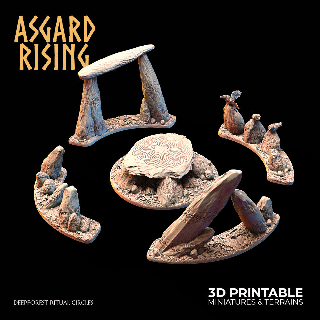 Deep Forest Ritual Circles (Small) - Asgard Rising - Wargaming D&D DnD ...