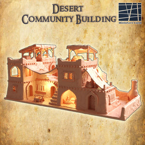 Desert Community Building - Miniatureland Terrain Wargaming D&D DnD
