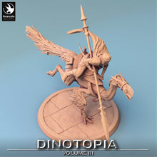 Load image into Gallery viewer, Oviraptor - Sprint With Rider - Dinotopia - Rescale Miniatures - Wargaming D&amp;D DnD