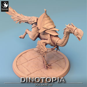 Oviraptor - Sprint Saddle No Rider - Dinotopia - Rescale Miniatures - Wargaming D&D DnD