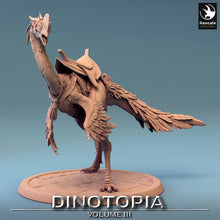 Load image into Gallery viewer, Oviraptor - Stance Saddled No Rider - Dinotopia - Rescale Miniatures - Wargaming D&amp;D DnD