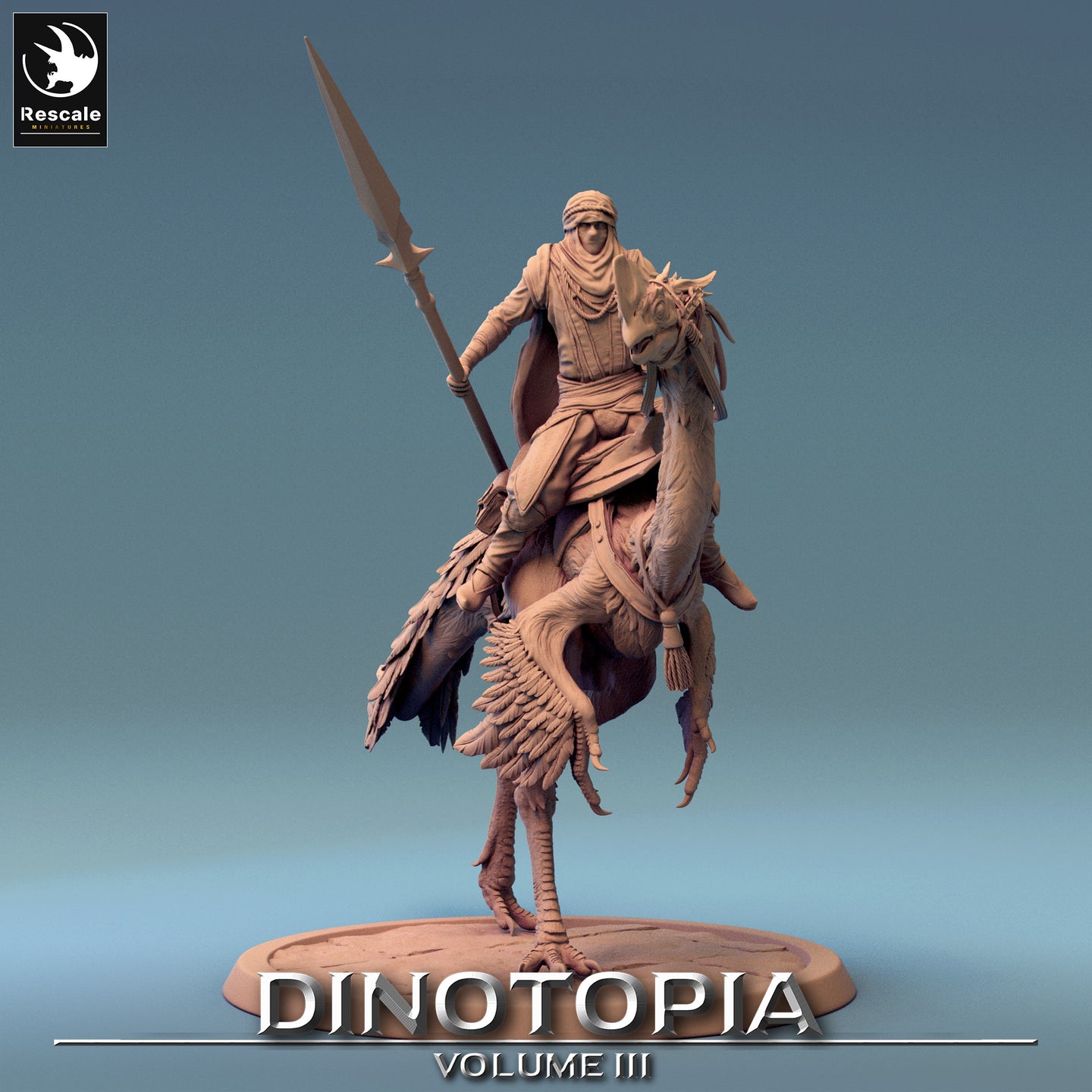Oviraptor - Turn With Rider - Dinotopia - Rescale Miniatures - Wargaming D&D DnD