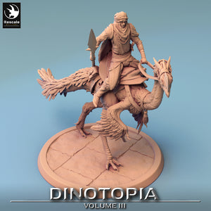 Oviraptor - Turn With Rider - Dinotopia - Rescale Miniatures - Wargaming D&D DnD