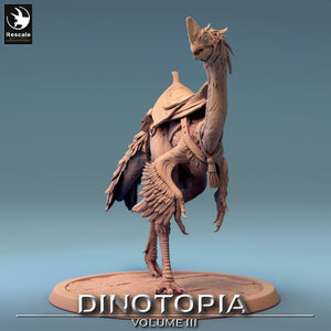 Oviraptor - Turn Saddle No Rider- Dinotopia - Rescale Miniatures - Wargaming D&D DnD
