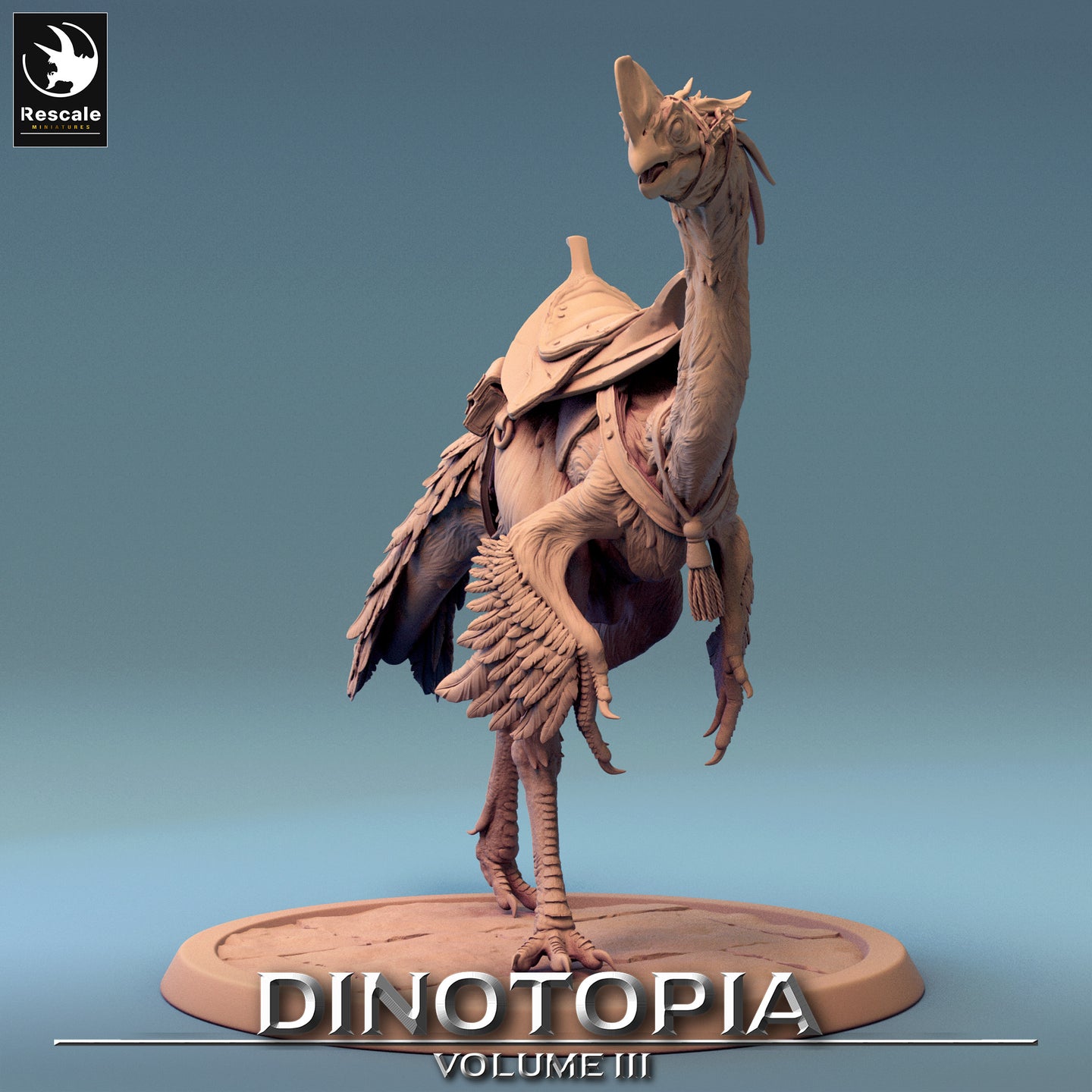 Oviraptor - Turn Saddle No Rider- Dinotopia - Rescale Miniatures - Wargaming D&D DnD