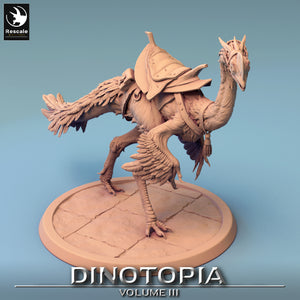 Oviraptor - Turn Saddle No Rider- Dinotopia - Rescale Miniatures - Wargaming D&D DnD