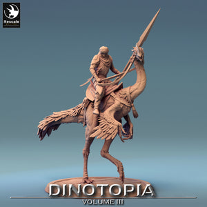Oviraptor - Walk With Rider - Dinotopia - Rescale Miniatures - Wargaming D&D DnD