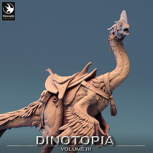 Oviraptor - Walk Saddle No Rider- Dinotopia - Rescale Miniatures - Wargaming D&D DnD