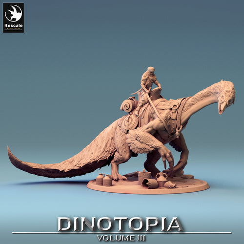 Therizinosaurus - Drink With Rider - Dinotopia - Rescale Miniatures - Wargaming D&D DnD