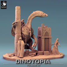 Load image into Gallery viewer, Therizinosaurus - Tower Scene - Dinotopia - Rescale Miniatures - Wargaming D&amp;D DnD
