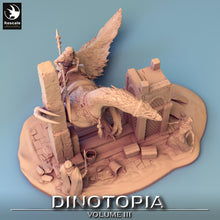 Load image into Gallery viewer, Therizinosaurus - Tower Scene - Dinotopia - Rescale Miniatures - Wargaming D&amp;D DnD