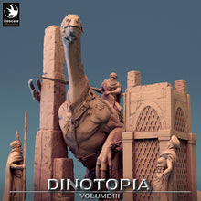 Load image into Gallery viewer, Therizinosaurus - Tower Scene - Dinotopia - Rescale Miniatures - Wargaming D&amp;D DnD