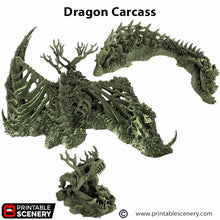 Load image into Gallery viewer, Dragon Carcass - The Gloaming Swamps - Printable Scenery Terrain Wargaming D&amp;D DnD 15mm 20mm 28mm 32mm 40mm 54mm