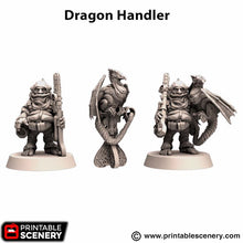 Load image into Gallery viewer, Dragon Handler - Rise of the Halflings - Printable Scenery - Terrain, Wargaming, D&amp;D, DnD 28mm 32mm 40mm 54mm