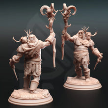 Load image into Gallery viewer, Droggod Tribe Ettin Savages - Adventure Continues - DM Stash - Wargaming D&amp;D DnD, 28mm, 32mm, 40mm, 54mm, 75mm, 100mm, 125mm