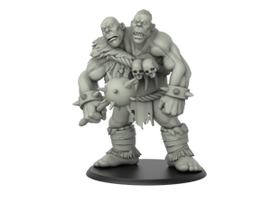 Ettin - Fantastic Creatures Set - 3D IP Studios - Terrain Wargaming D&D DnD 28mm 32mm 40mm 54mm 75mm