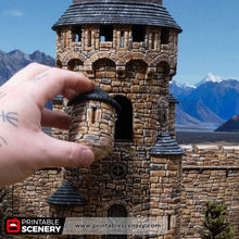 Load image into Gallery viewer, Earl&#39;s Round Tower - Kingdoms of Throne and Ash - Printable Scenery - Terrain, Wargaming, D&amp;D, DnD