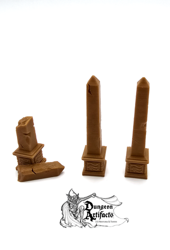 Egyptian Obelisks - 15mm 28mm 32mm 42mm Empire of Scorching Sands Wargaming Terrain D&D DnD