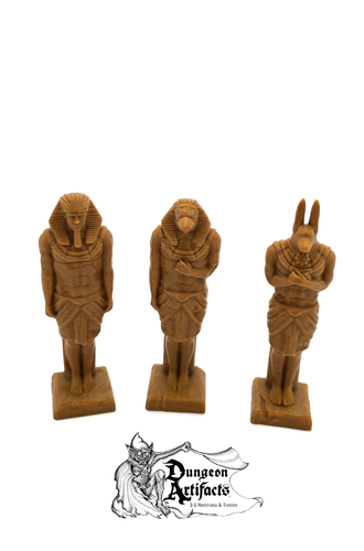 Egyptian Statues - 15mm 28mm 32mm 42mm Empire of Scorching Sands Wargaming Terrain D&D, DnD
