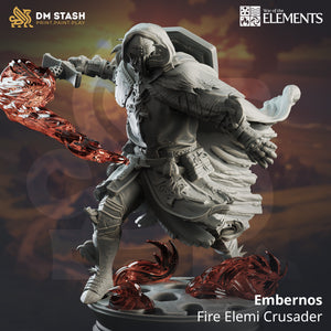 Embernos - Fire Elemi Crusader - DM Stash - Terrain Wargaming D&D DnD 32mm 40mm 54mm 75mm