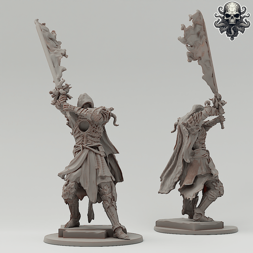 Fallen Knight Flame Sword - Realsteone - Terrain Wargaming D&D DnD 32mm 40mm 54mm
