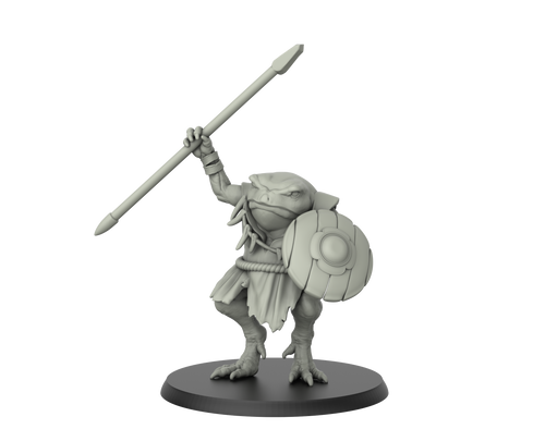 Frog Man - Fantastic Creatures Set - 3D IP Studios - Terrain Wargaming D&D DnD 32mm 40mm 54mm 75mm 100mm 125mm