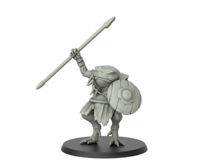 Frog Man - Fantastic Creatures Set - 3D IP Studios - Terrain Wargaming D&D DnD 32mm 40mm 54mm 75mm 100mm 125mm