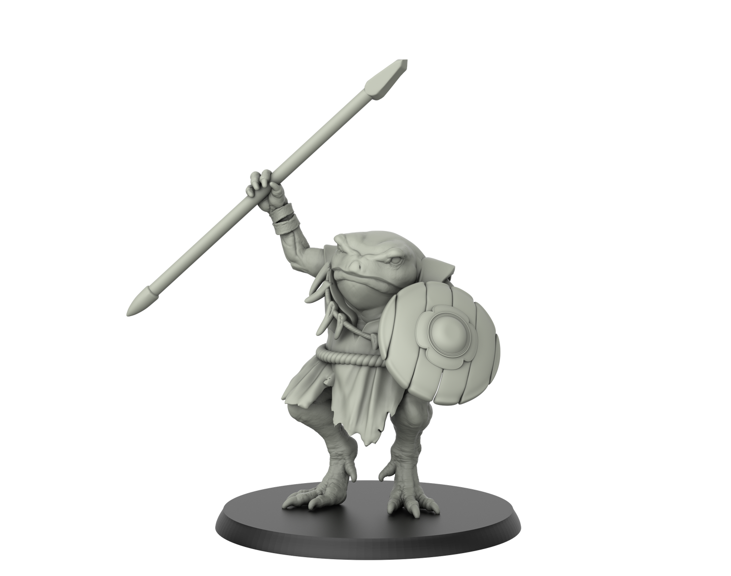Frog Man - Fantastic Creatures Set - 3D IP Studios - Terrain Wargaming D&D DnD 32mm 40mm 54mm 75mm 100mm 125mm