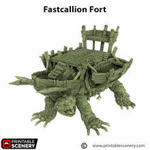 Load image into Gallery viewer, Fastcallion Fort - The Gloaming Swamps - Printable Scenery Terrain Wargaming D&amp;D DnD